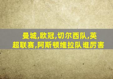 曼城,欧冠,切尔西队,英超联赛,阿斯顿维拉队谁厉害